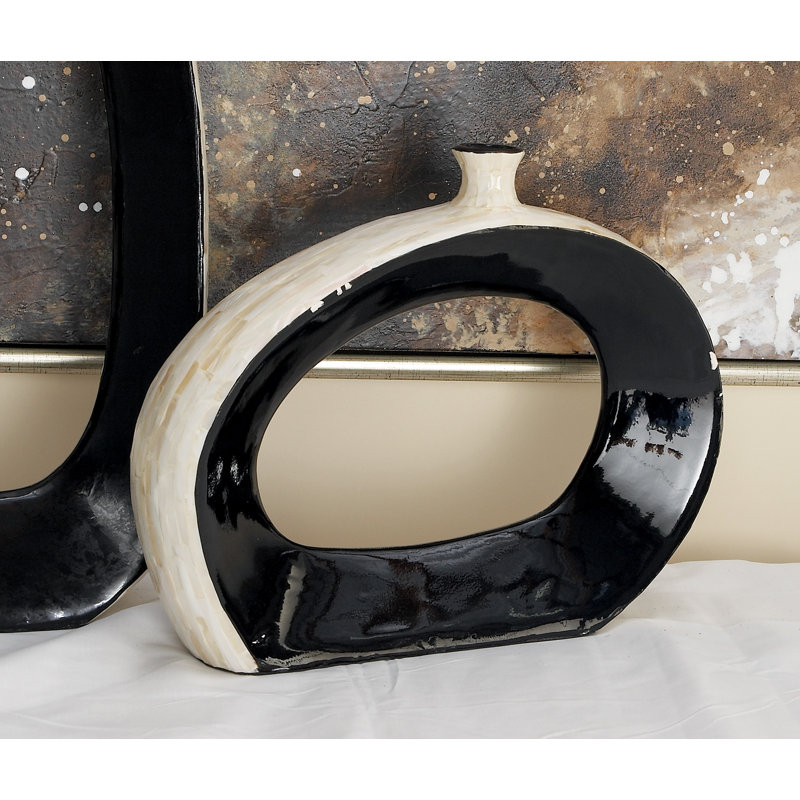 Cole & Grey Ceramic Inlay Vase & Reviews Wayfair